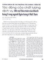 Tác động của chất lượng dịch vụ đến sự thỏa mãn của khách hàng trong ngành ngân hàng ở việt nam 
