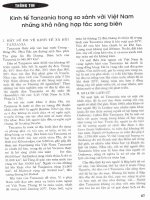 Kinh tế tanzania trong so sánh với việt nam những khả năng hợp tác song biên 