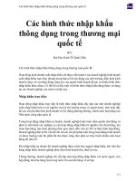 Các hình thức nhập khẩu thông dụng trong thương mại quốc tế 