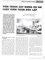 Tiến trình xây dựng dự án luật kiểm toán độc lập 