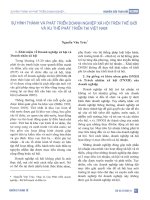 Sự hình thành và phát triển doanh nghiệp xã hội trên thế giới và xu thế phát triển tại việt nam 