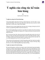 Ý nghĩa của công tác kế toán bán hàng 