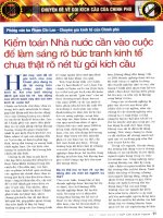 Kiểm toán nhà nước cần vào cuộc để làm sáng rõ bức tranh kinh tế chưa thật rõ nét từ gói kích cầu (phỏng vấn bà phạm chi lan   chuyên gia KT chính phủ) 