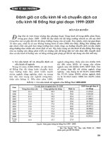 Đánh giá cơ cấu kinh tế và chuyển dịch cơ cấu kinh tế đồng nai giai đoạn 1999 2009 