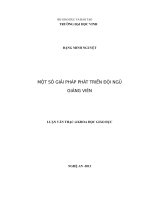 phát triển đội ngũ giảng viên trường đại học tây đô nhằm nâng cao chất lượng đào tạo, đáp ứng yêu cầu phát triển của nhà trường trong giai đoạn 2014 2018 