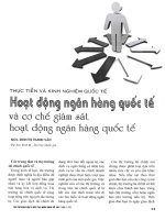 Hoạt động ngân hàng quốc tế và cơ chế giám sát hoạt động ngân hàng quốc tế 