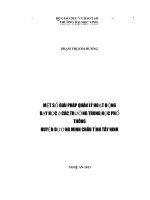 giải pháp quản lí hoạt động dạy học ở các trường trung học phổ thông huyện Dương Minh Châu, tỉnh Tây Ninh