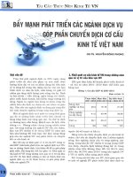 Đẩy mạnh phát triển các nghành dịch vụ góp phần chuyển dịch cơ cấu kinh tế việt nam 