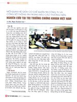 Mối quan hệ giữa cơ chế quản trị công ty và công bố thông tin trong báo cáo thường niên nghiên cứu tại thị trường chứng khoán việt nam 