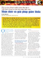 Rủi ro của công ty kiểm toán độc lập ở việt nam trong xu thế hội nhập hiện nay nhận diện và giải pháp giảm thiểu 