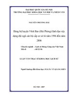 đảng bộ huyện vĩnh bảo hải phòng lãnh đại xây dựng đội ngũ cán bộ cấp cơ sở tu nam 1996 den nam 2006 