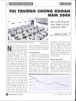 Sở giao dịch chứng khoán tp  hồ chí minh  thị trường chứng khoán năm 2008  bức tranh tổng thể năm 2008 và triển vọng năm 2009 