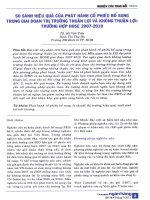 So sánh hiệu quả của phát hành cổ phiếu bổ sung trong giai đoạn thị trường thuận lợi và không thuận lợi trường hợp HOSE 2007 2010 