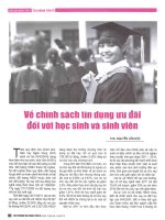 Về chính sách tín dụng ưu đãi đối với học sinh và sinh viên 