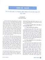 Tái cơ cấu đầu tư trong tiến trình tái cơ cấu kinh tế việt nam 