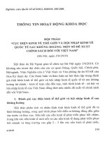 Hội thảo cục diện kinh tế thế giới và hội nhập kinh tế quốc tế sau khủng hoảng một số đề xuất chính sách đối với việt nam 