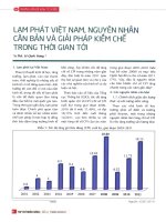 Lạm phát việt nam, nguyên nhân căn bản và giải pháp kiềm chế trong thời gian tới 