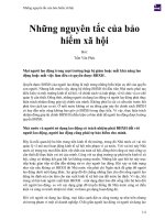 Những nguyên tắc của bảo hiểm xã hội 