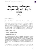 Thị trường và tầm quan trọng của việc mở rộng thị trường