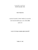 Lịch sử ra đòi và phát triến của quyền con người thông qua các công ước quốc tế 