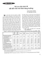 Tái cơ cấu kinh tế để đổi mới mô hình tăng trưởng 