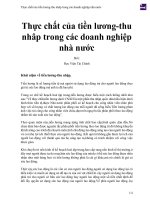 Thực chất của tiền lương thu nhâp trong các doanh nghiệp nhà nước