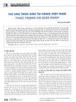 Tái cấu trúc đầu tư công việt nam thực trạng và giải pháp 