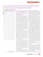 Một số trao đổi về kế toán chênh lệch tỷ giá theo quy định hiện hành 