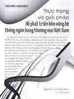 Thực trạng và gải pháp để phát triển bền vững hệ thống ngân hàng thương mại việt nam 