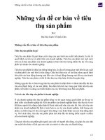 Những vấn đề cơ bản về tiêu thụ sản phẩm 