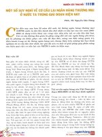 Một số suy nghĩ về cơ cấu lại ngân hàng thương mại ở nước ta trong giai đoạn hiện nay 