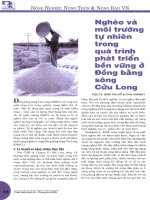 Nghèo và môi trường tự nhiên trong quá trình phát triển bền vững ở đồng bằng sông cửu long 