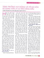 Tăng trưởng huy động và tối ưu hóa sử dụng vốn là ưu tiên hàng đầu 