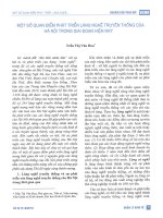 Một số quan điểm phát triển làng nghề truyền thống của hà nội trong giai đoạn hiện nay 