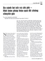 So sánh lợi ích và chi phí   một biện pháp hiệu quả để chống chuyển giá 