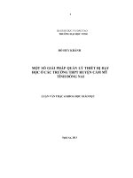 Một số giải pháp quản lý thiết bị dạy học ở các trường THPT huyện cấm mỹ, tỉnh đồng nai 