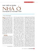 Phát triển thị trường nhà ở cho người có thu nhập thấp 