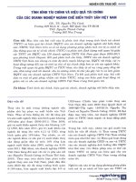 Tình hình tài chính và hiệu quả tài chính của các doanh nghiệp ngành chế biến thủy sản việt nam 