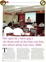 Hội nghị lấy ý kiến góp ý xây dựng một số dự thảo văn bản quy phạm pháp luật năm 2009 
