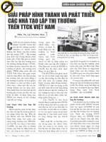 Giải pháp hình thành và phát triển các nhà tạo lập thị trường trên thị trường chứng khoán việt nam 