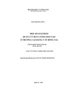 Một số giải pháp quản lý chất lượng đào tạo ở trường cao đẳng y tế đồng nai 
