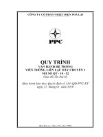 QUY TRÌNH VẬN HÀNH HỆ THỐNG  VIỄN THÔNG LIÊN LẠC DÂY CHUYỀN 1