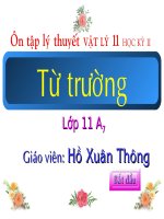 Ôn tập lý thuyết vật lý 11 học kỳ II