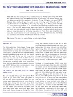 Tái cấu trúc ngân hàng việt nam hiện trạng và giải pháp 