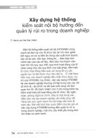 Xây dựng hệ thống kiểm soát nội bộ hướng đến quản lý rủi ro trong doanh nghiệp 