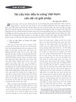 Tái cấu trúc đầu tư công việt nam vấn đề và giải pháp 