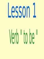 English   verb to be 