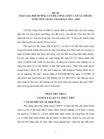 ĐÀO tạo, bồi DƯỠNG cán bộ, CÔNG CHỨC cấp xã THUỘC TỈNH TIỀN GIANG GIAI đoạn 2011   2015 