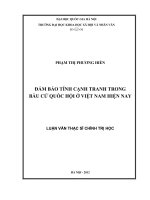 đảm bảo tính cạnh tranh trong bầu cử quốc hội ở việt nam hiện nay 