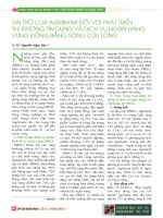 Vai trò của agribank đối với phát triển thị trường tín dụng và dịch vụ ngân hàng vùng đồng bằng sông cửu long 